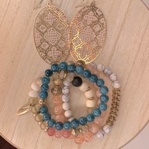 Plunder London earrings & Kyler Bracelet Set.